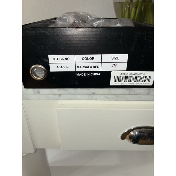 Iman High Heel Shoes Double Strap Ankle Sz 7 New Marsala Red #434569 Faux Suede - Picture 9 of 10